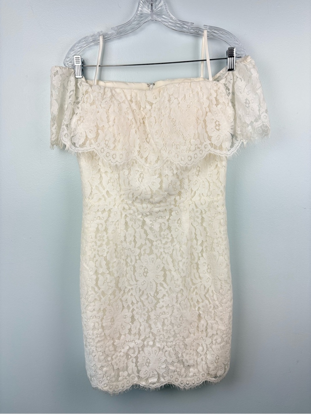 Christina Wu Celebrations 22799 Floral Lace Off The Shoulder Dress Sz 10